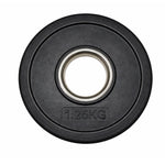 Black rubber 0.5kg Olympic micro plate for strength training progressive overload — single plate
