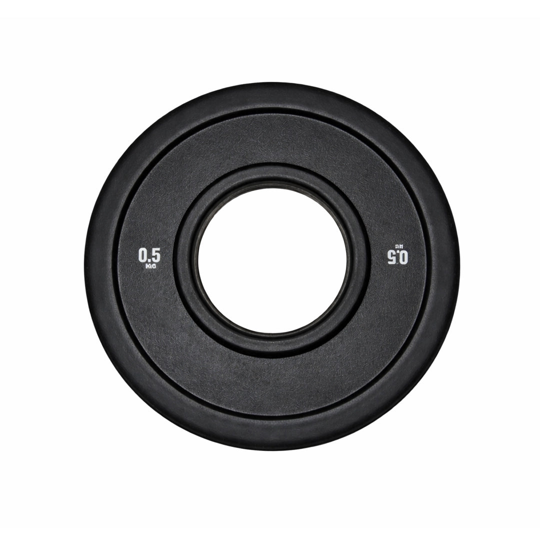 0.5kg rubber Olympic change plate with 51mm hole for 50mm barbell — 24/7 Gym Equipment Australia
