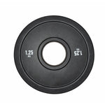Black rubber 1.25kg Olympic micro plate for progressive overload training — single plate

