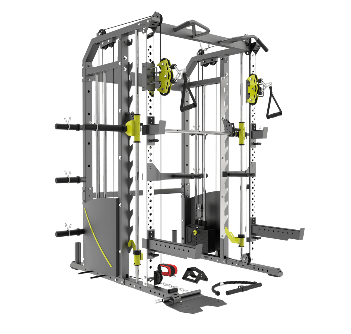 Functional Smith Machine G6S with Weight Stack - 24/7 Gym Equipment - FT1008-Titanium USA G50