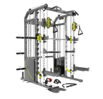 Functional Smith Machine G6S with Weight Stack - 24/7 Gym Equipment - FT1008-Titanium USA G50