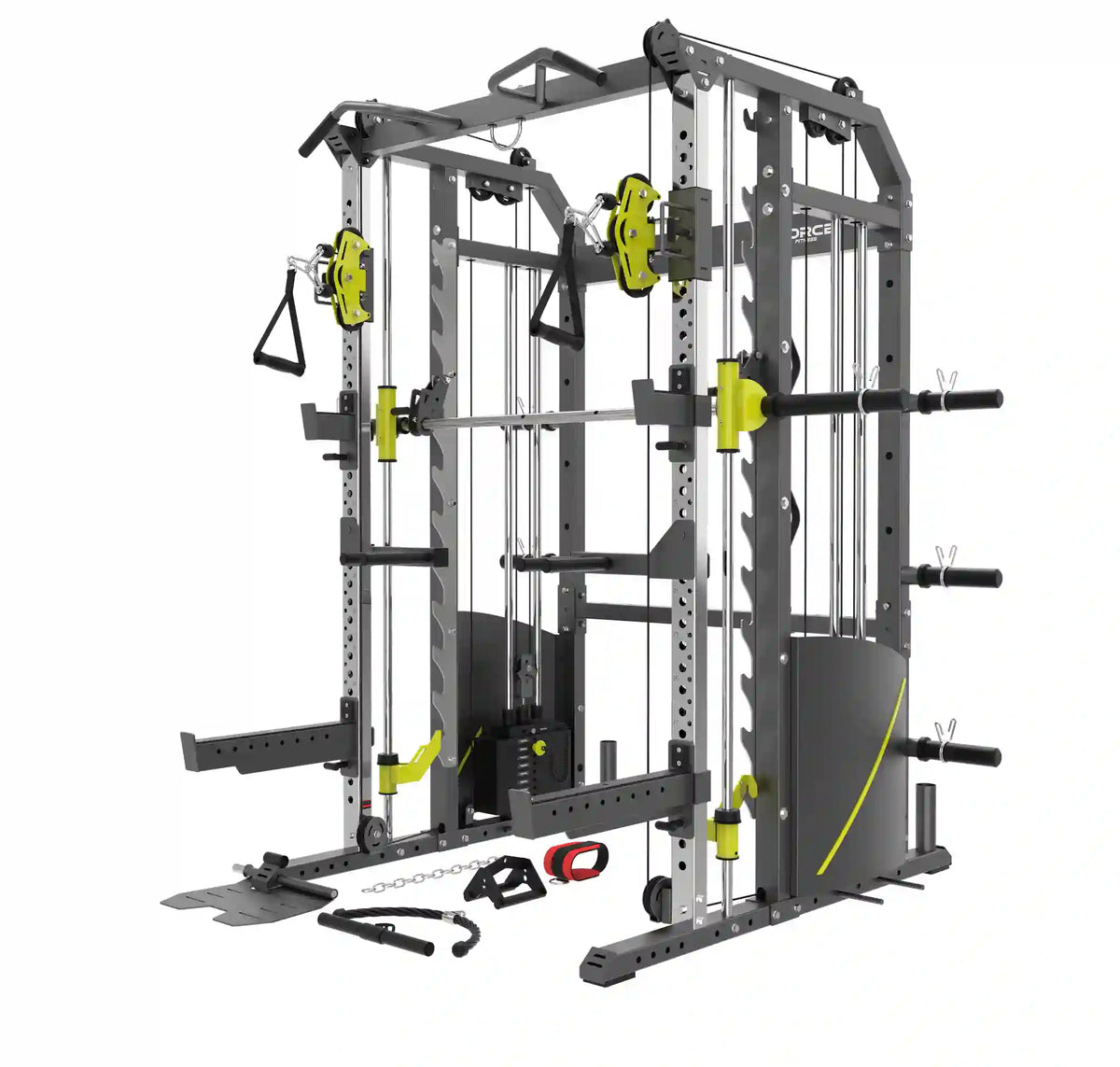 Complete Home Gym Bundle – G6S Smith Machine with Dual Weight Stacks + S901 Leg Press/Hack Squat + 120kg Plates