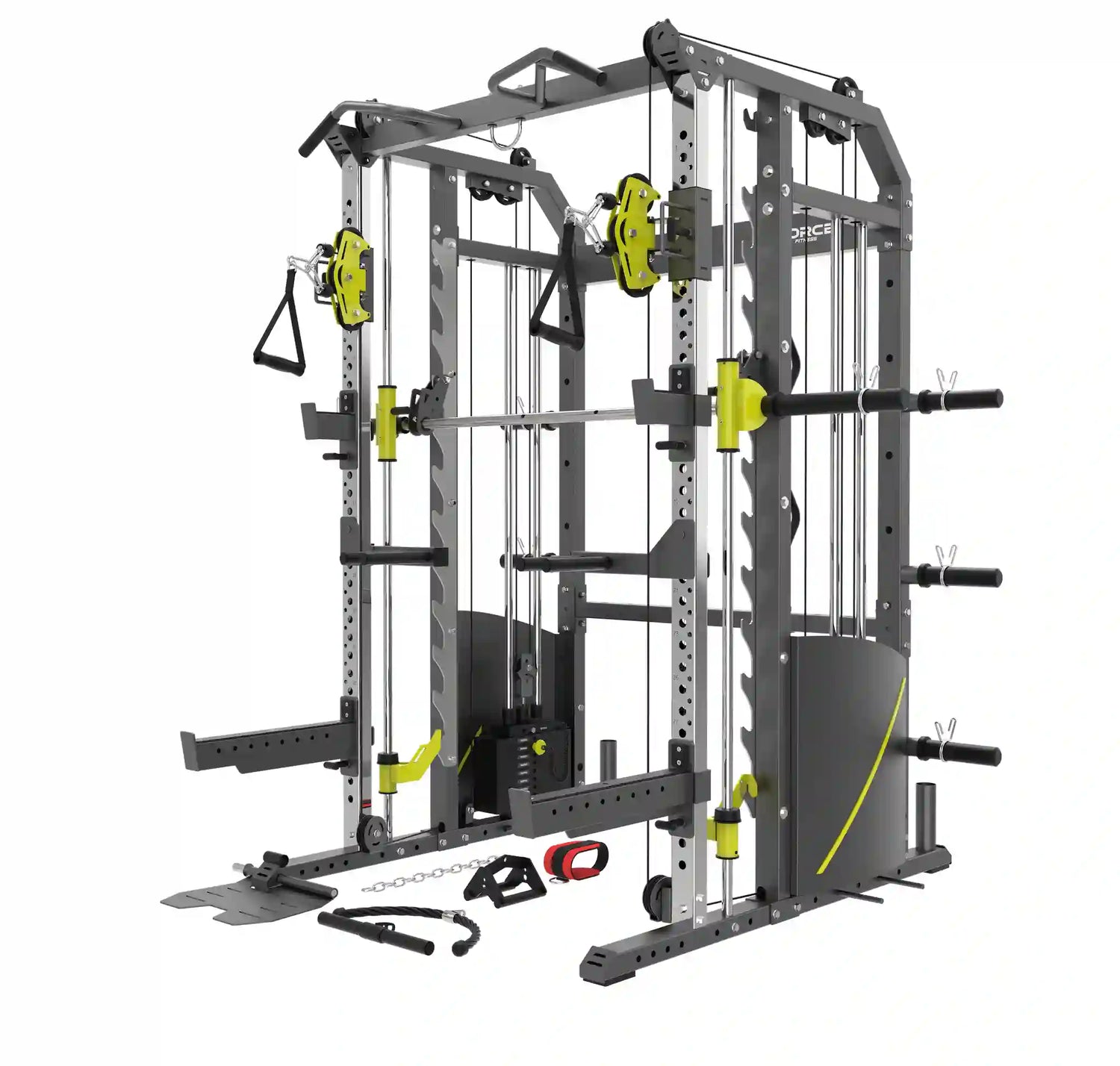 Complete Home Gym Bundle – G6S Smith Machine with Dual Weight Stacks + S901 Leg Press/Hack Squat + 120kg Plates
