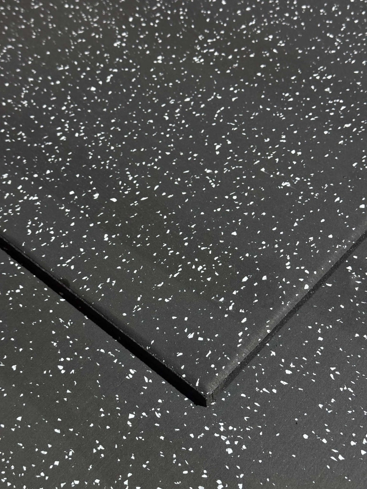 Single 1m x 1m Grey Fleck EPDM gym flooring tile with high-density rubber base - 24/7 Gym Equipment