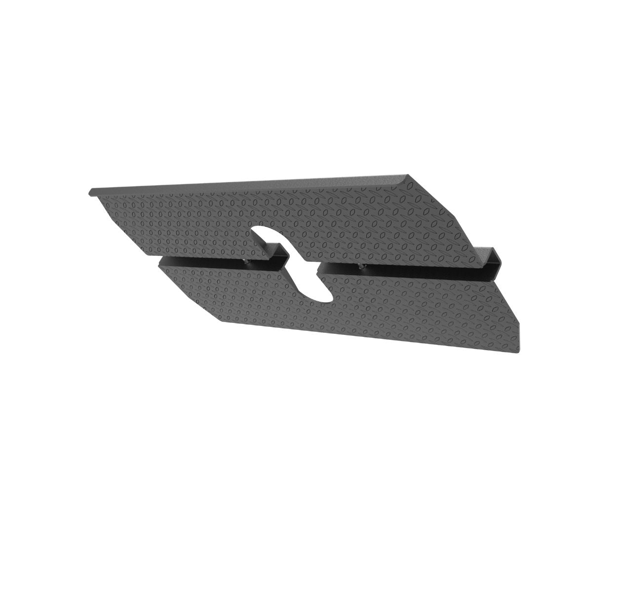 Leg press attachment for XG90, XG75, XF10 and G6S functional trainers — matte black steel plate with centre foot slot
