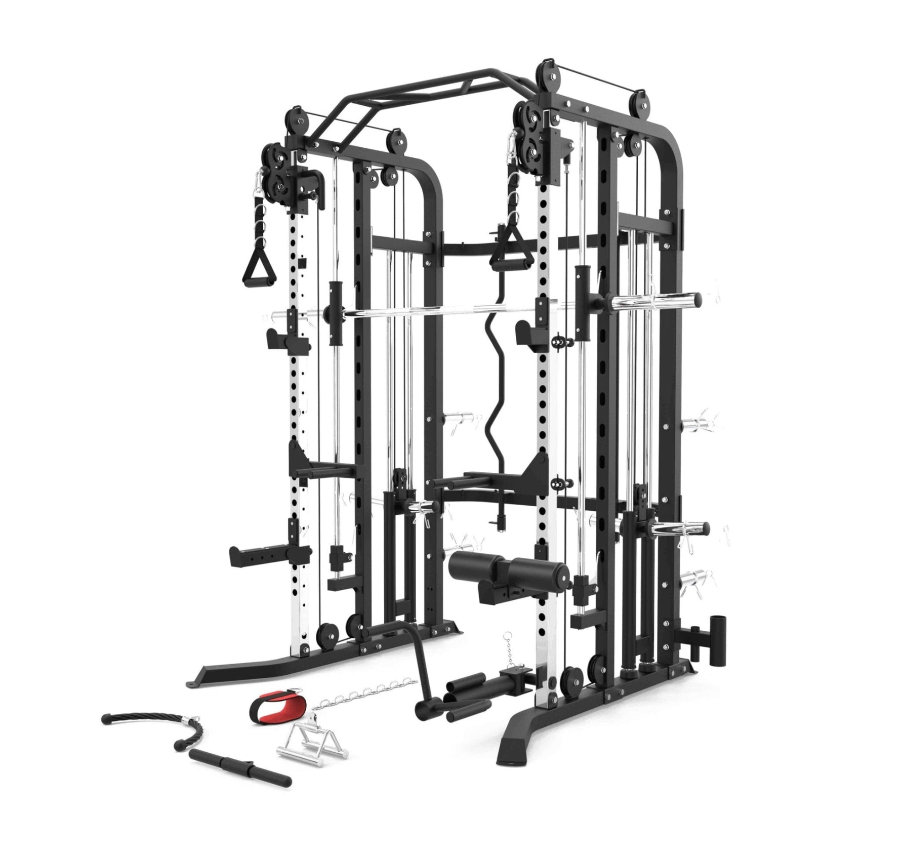 G5S smith machine with adjustable FID bench and barbell
