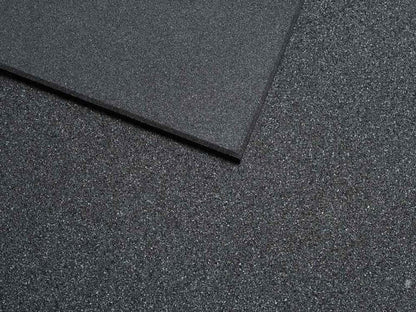 Premium Gym mats - 1m x 1m x 20mm black rubber floor tiles for commercial gyms - Black (1mx1mx20mm) - 24/7 Gym Equipment