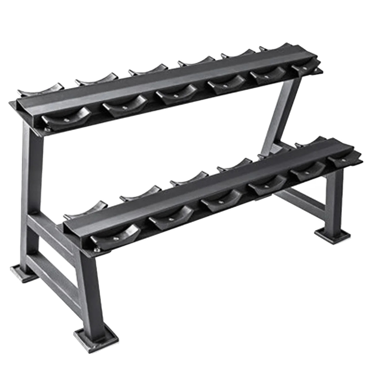 2 Tier Dumbbell Rack 12 Pair Capacity Commercial Gym Storage