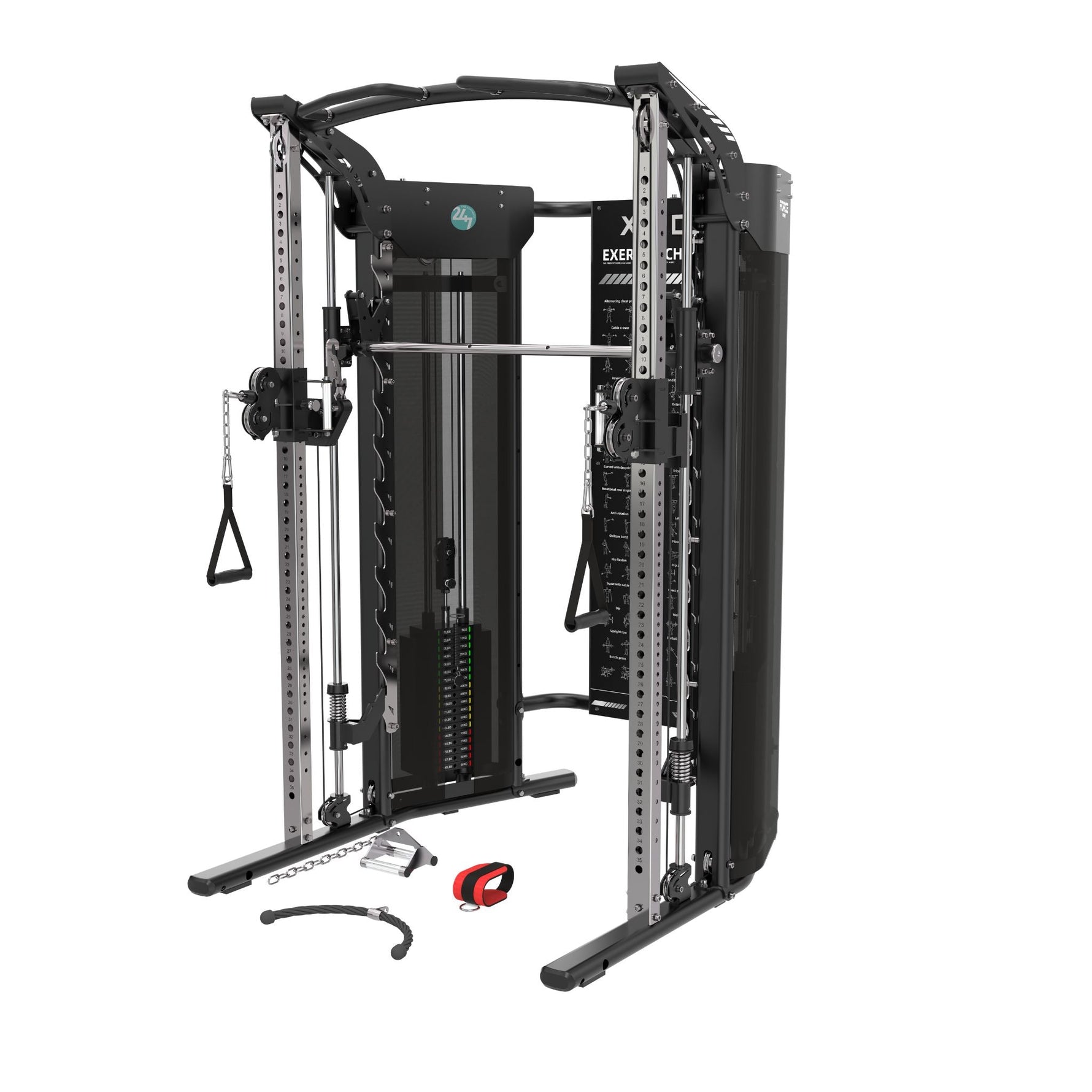 Xf10 Functional Trainer Smith Machine – full setup with dual 90kg weight stacks – 24/7 Gym Equipment Australia