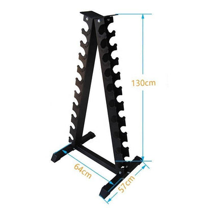 10 Pair Dumbbell Rack - 24/7 Gym Equipment