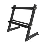 2 tier compact dumbbell rack – space-saving black steel weight rack for home or commercial gym storage in Australia.