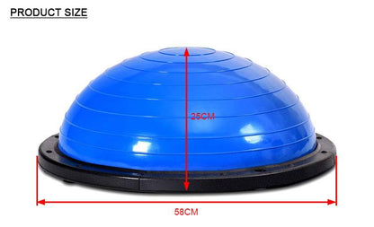 Bosu Ball with Detachable Resistance Bands - 24/7 Gym Equipment