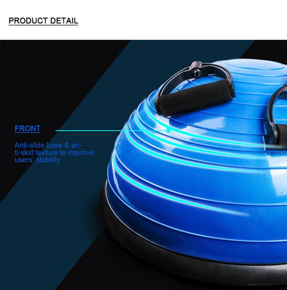 Bosu Ball with Detachable Resistance Bands - 24/7 Gym Equipment