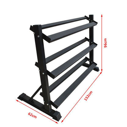 Commercial 3 Tier Dumbbell Rack - 24/7 Gym Equipment